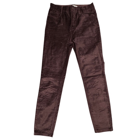 Free People Pants - Free People Skinny Pants Brown Plum High Rise Size 28 Stretch (W28in. x L26in.)